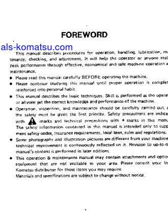 HD325-5(JPN) S/N 2264-2440 Operation manual (English)