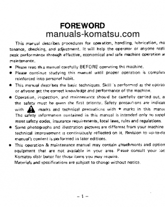 HD325-5(JPN) S/N 2441-UP Operation manual (English)