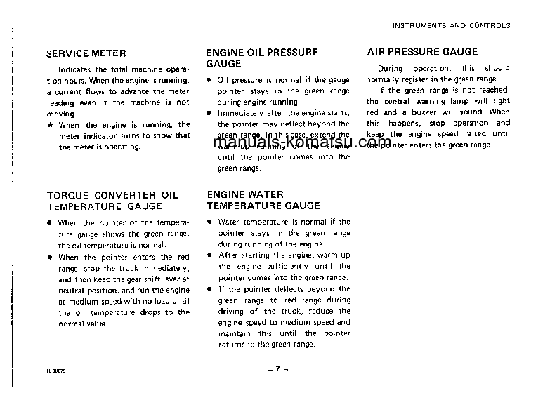 Protected: HD325-5(JPN) S/N 2441-UP Operation manual (English)