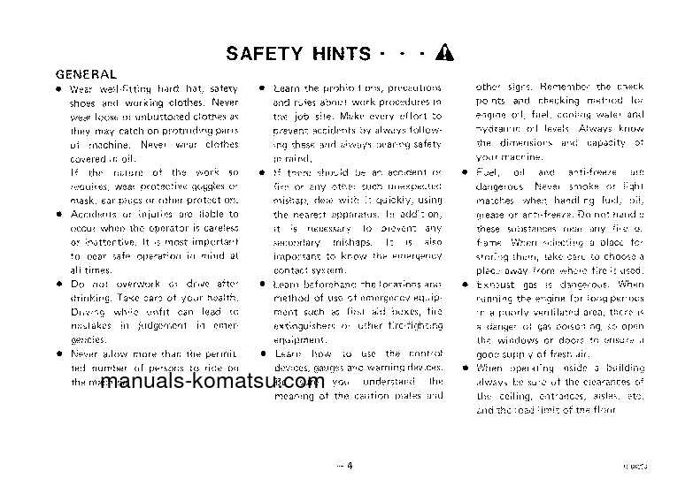 Protected: HD465-3(JPN) S/N 2137-2189 Operation manual (English)