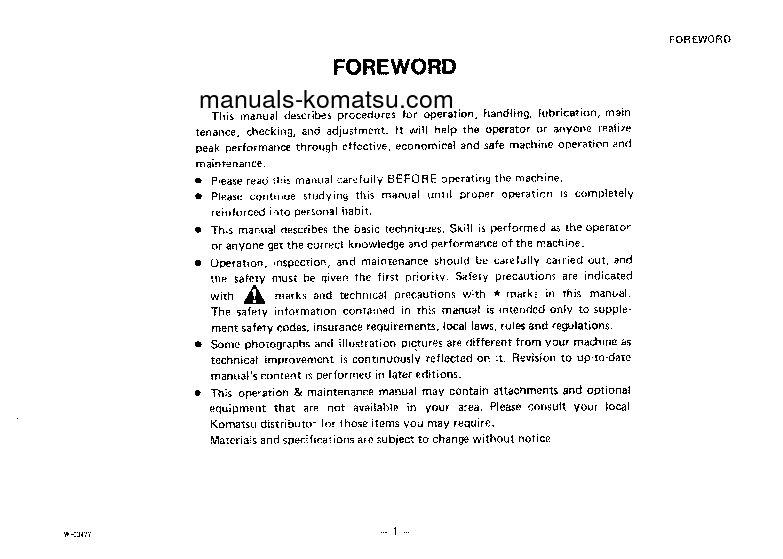 Protected: HD465-3(JPN) S/N 2190-UP Operation manual (English)