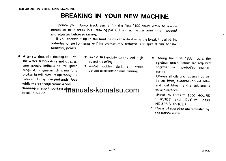 Protected: HD465-3(JPN) S/N 2190-UP Operation manual (English)