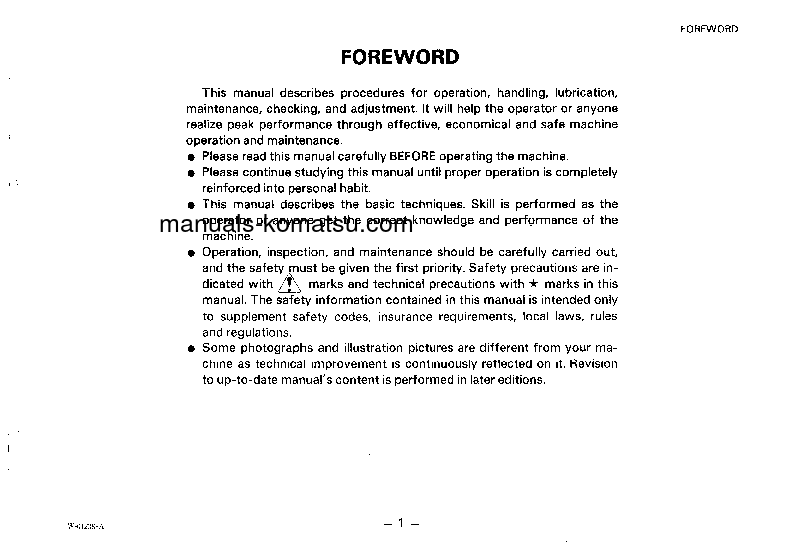 Protected: HD785-2(JPN) S/N 1501-UP Operation manual (English)