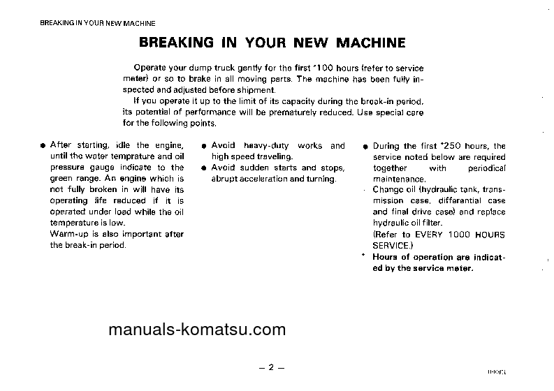 Protected: HD785-2(JPN) S/N 1501-UP Operation manual (English)