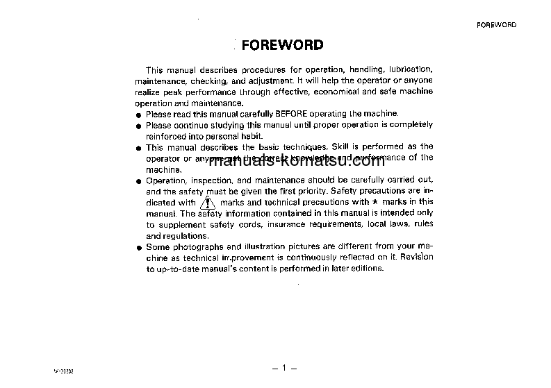 Protected: HD785-2(JPN)–40C DEGREE S/N 9501-UP Operation manual (English)
