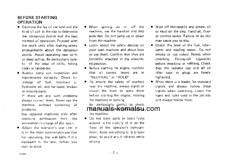 Protected: HD1600M-1(JPN) S/N 1024-UP Operation manual (English)