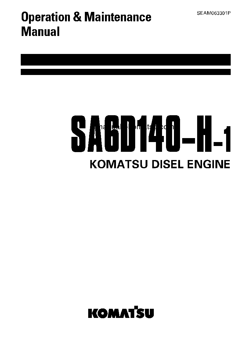 SA6D140-H-1(JPN) Operation manual (English)