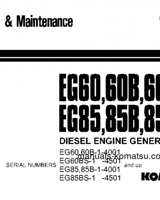 EG60-1(JPN) S/N 4001-UP Operation manual (English)