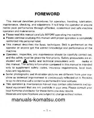 EG60-1(JPN) S/N 4001-UP Operation manual (English)