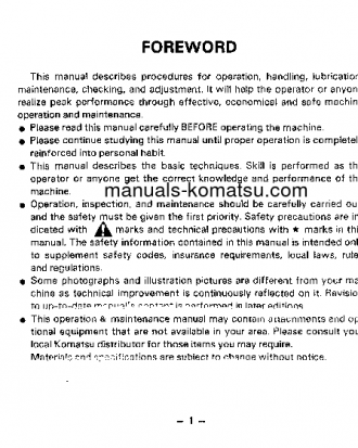 EG300-5(JPN) S/N 5001-UP Operation manual (English)