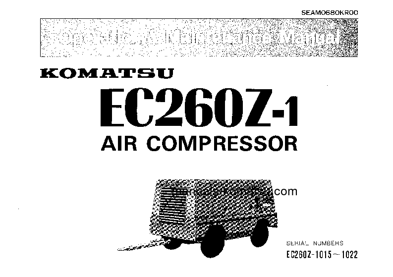 EC260Z-1(JPN) S/N 1015-UP Operation manual (English)