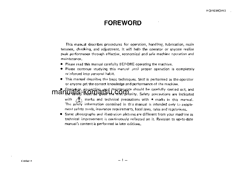 Protected: EC260Z-1(JPN) S/N 1015-UP Operation manual (English)