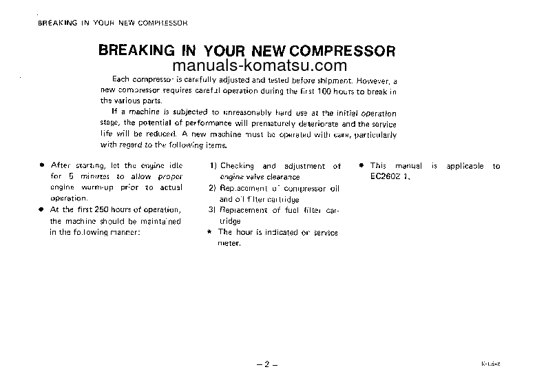 Protected: EC260Z-1(JPN) S/N 1015-UP Operation manual (English)