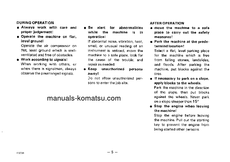 Protected: EC50ZSB-5(JPN) S/N 20001-UP Operation manual (English)