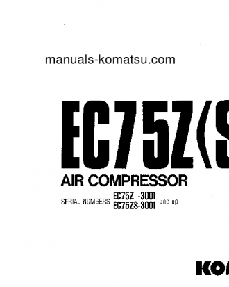 EC75Z-3(JPN) S/N 3001-UP Operation manual (English)