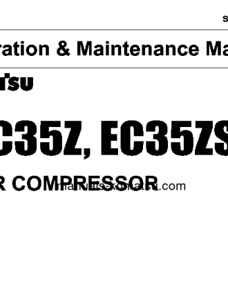 EC35Z-2(JPN) S/N 3001-UP Operation manual (English)