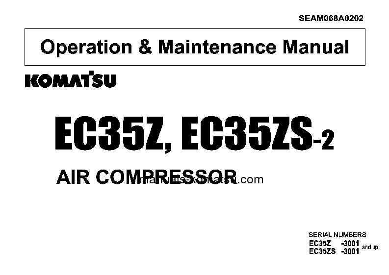 EC35ZSB-2(JPN) S/N 3001-UP Operation manual (English)