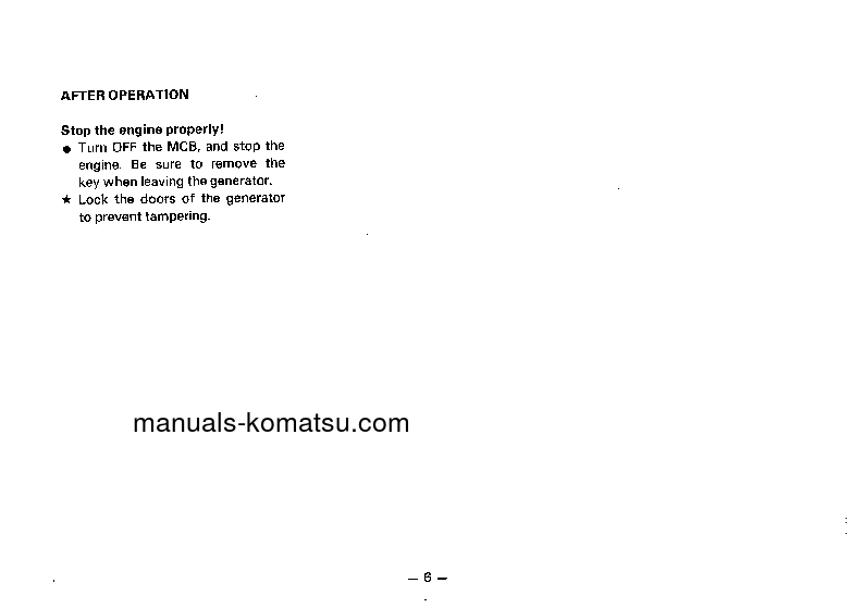 Protected: EG200-3(JPN) S/N 3322-UP Operation manual (English)