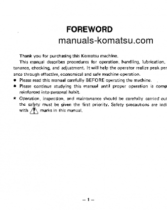 D20P-5(JPN) S/N 50004-UP Operation manual (English)