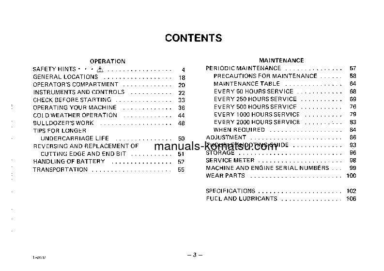 Protected: D21A-5(JPN) S/N 50002-UP Operation manual (English)