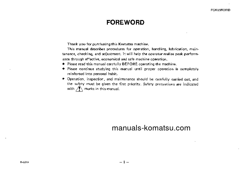 Protected: D53S-16(JPN) S/N 68001-UP Operation manual (English)