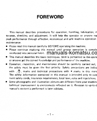 D75S-3(JPN) S/N 10001-UP Operation manual (English)