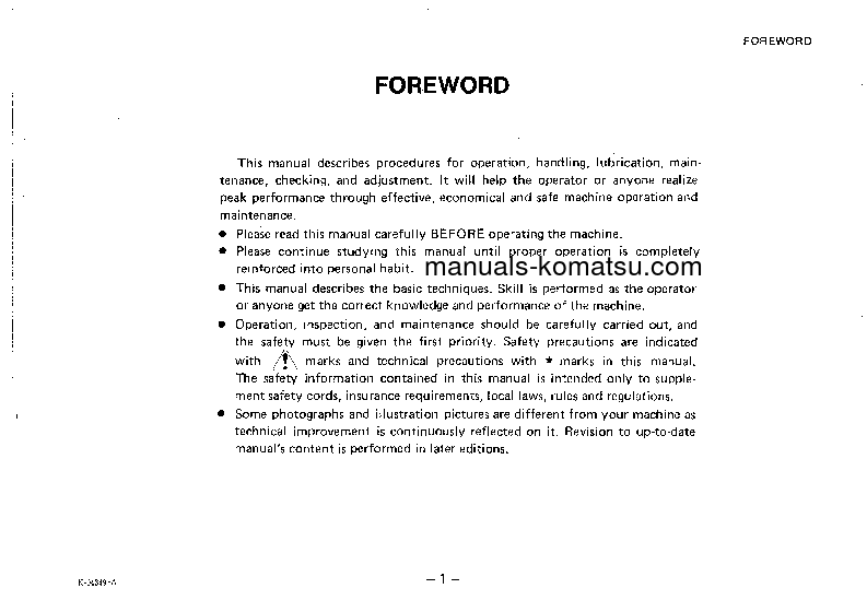 Protected: D75S-3(JPN) S/N 10001-UP Operation manual (English)