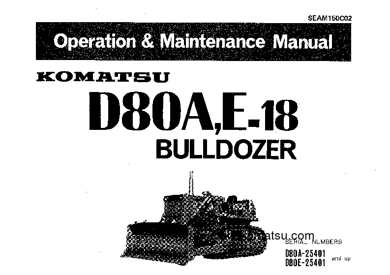 D80A-18(JPN) S/N 25401-UP Operation manual (English)