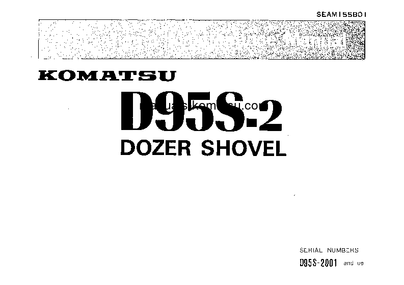 D95S-2(JPN) S/N 2001-UP Operation manual (English)