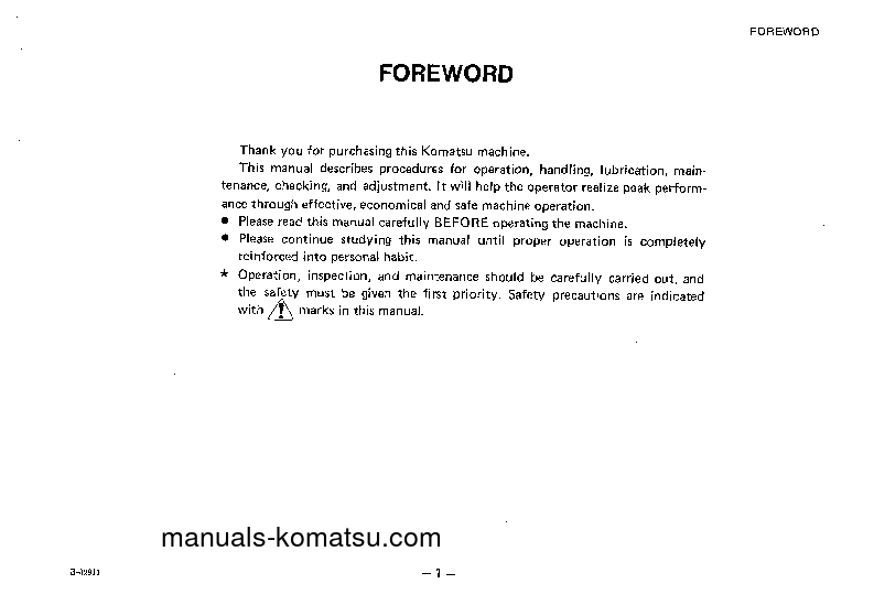 Protected: D85P-18(JPN) S/N 2001-UP Operation manual (English)