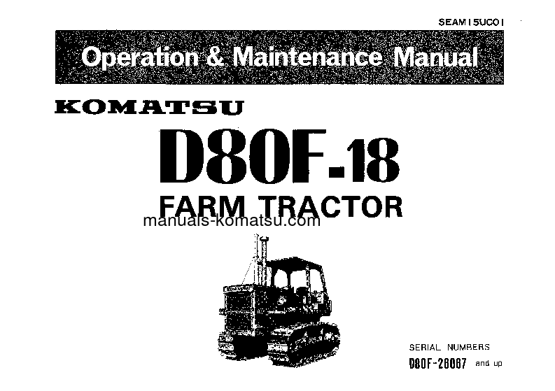 D80F-18(JPN) S/N 26067-UP Operation manual (English)