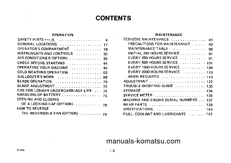 Protected: D155A-1(JPN) S/N 25001-UP Operation manual (English)