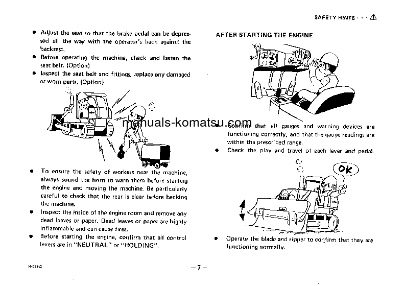 Protected: D155A-1(JPN) S/N 25001-UP Operation manual (English)