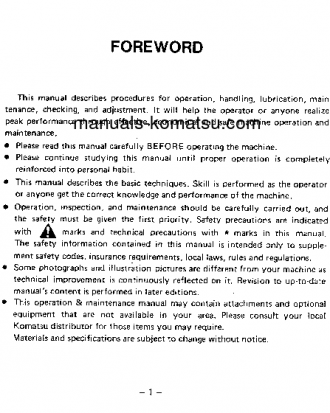 D355A-3(JPN) S/N 9001-UP Operation manual (English)