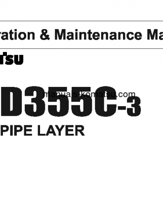 D355C-3(JPN) S/N 4001-5415 Operation manual (English)