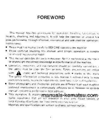 D355C-3(JPN) S/N 4001-5415 Operation manual (English)