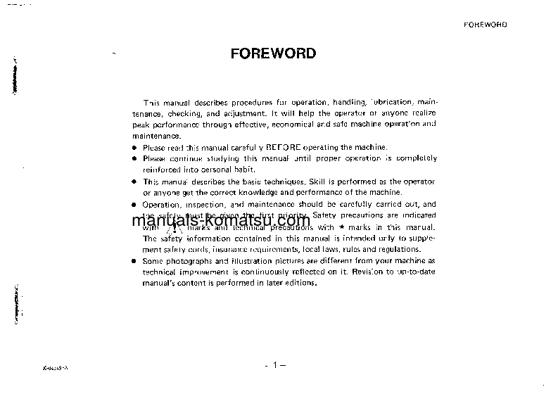 Protected: D355C-3(JPN) S/N 8514-UP Operation manual (English)