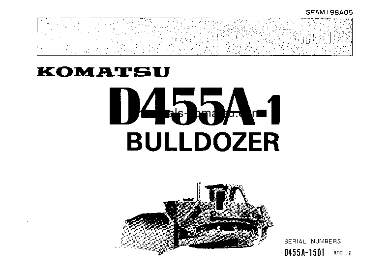 D455A-1(JPN) S/N 1501-UP Operation manual (English)