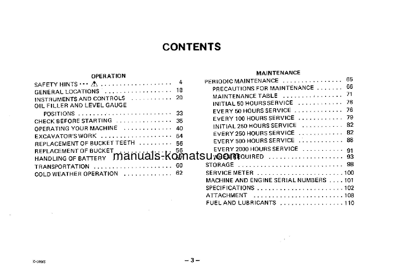 Protected: PC10-3(JPN) S/N 10001-UP Operation manual (English)