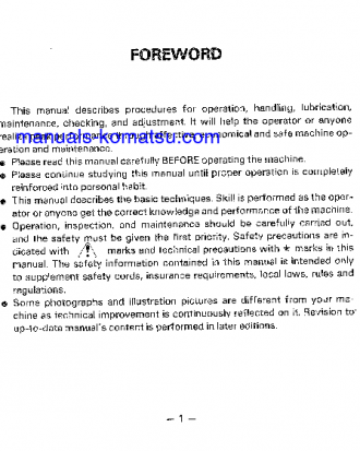 GD705A-3(JPN) S/N 10002-30000 Operation manual (English)