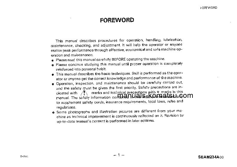 Protected: GD705A-3(JPN) S/N 10002-30000 Operation manual (English)