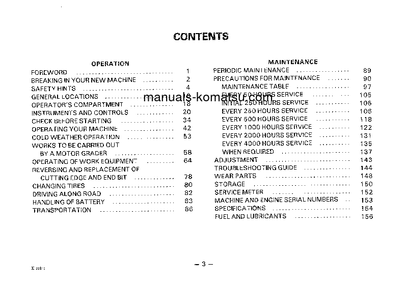 Protected: GD705A-3(JPN) S/N 10002-30000 Operation manual (English)