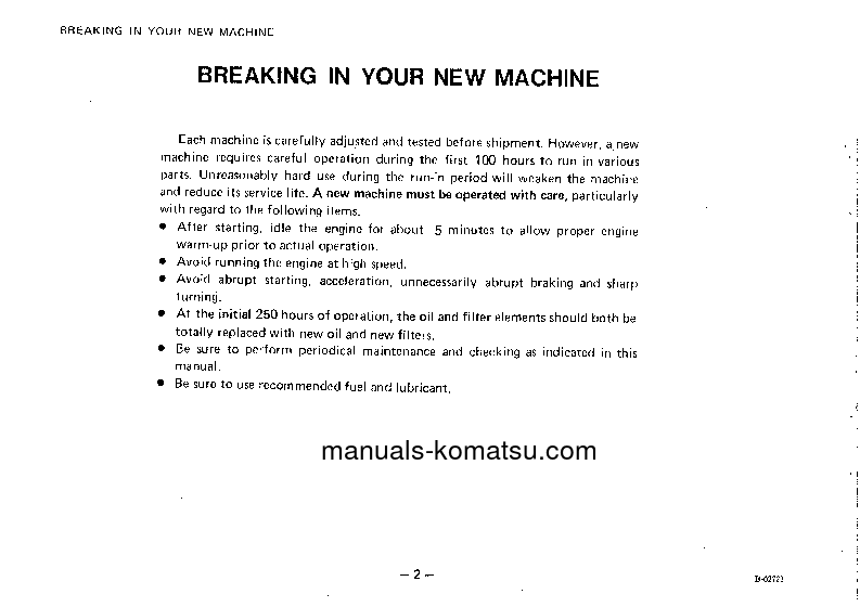 Protected: GD505R-2(JPN) S/N 30002-30600 Operation manual (English)