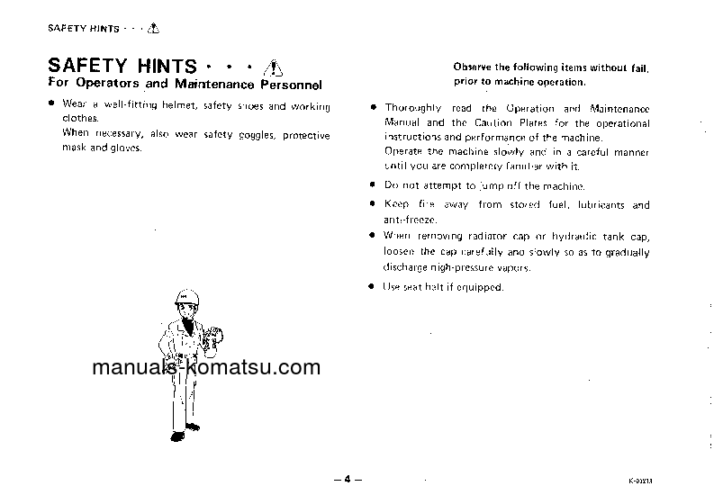 Protected: GD505R-2(JPN) S/N 30002-30600 Operation manual (English)
