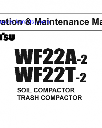 WF22T-2(JPN) S/N 1040-UP Operation manual (English)