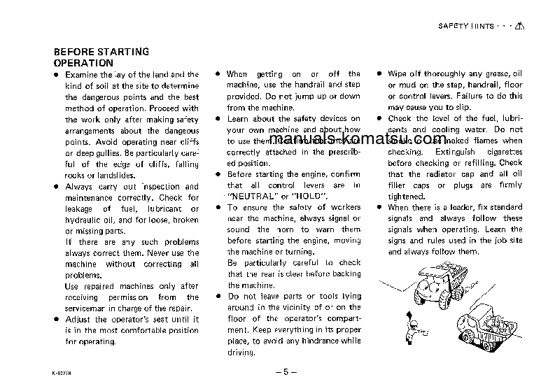 Protected: HD180-4(JPN) S/N 1424-UP Operation manual (English)