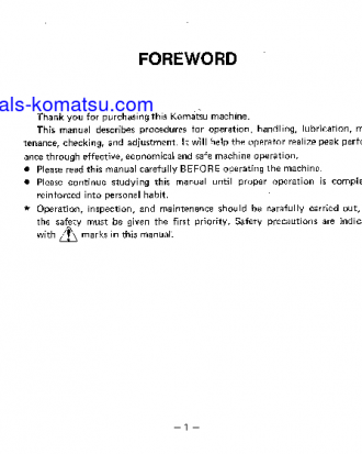 EC170V-1(JPN) S/N 1001-UP Operation manual (English)