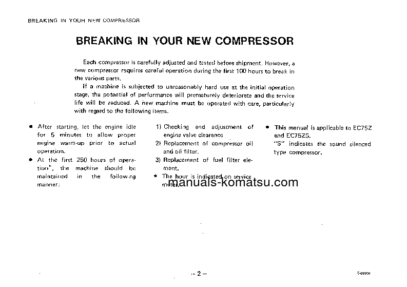Protected: EC75ZS-2(JPN) S/N 2001-UP Operation manual (English)
