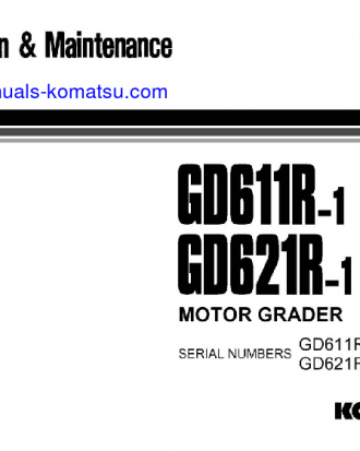 GD611R-1(JPN) S/N 10073-UP Operation manual (English)