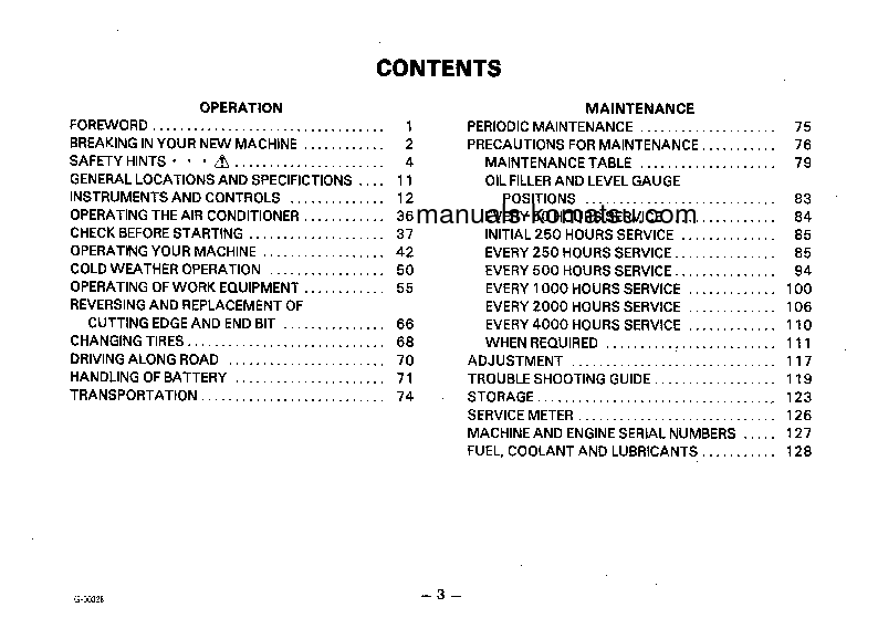 Protected: GD625A-1(JPN) S/N 50001-UP Operation manual (English)